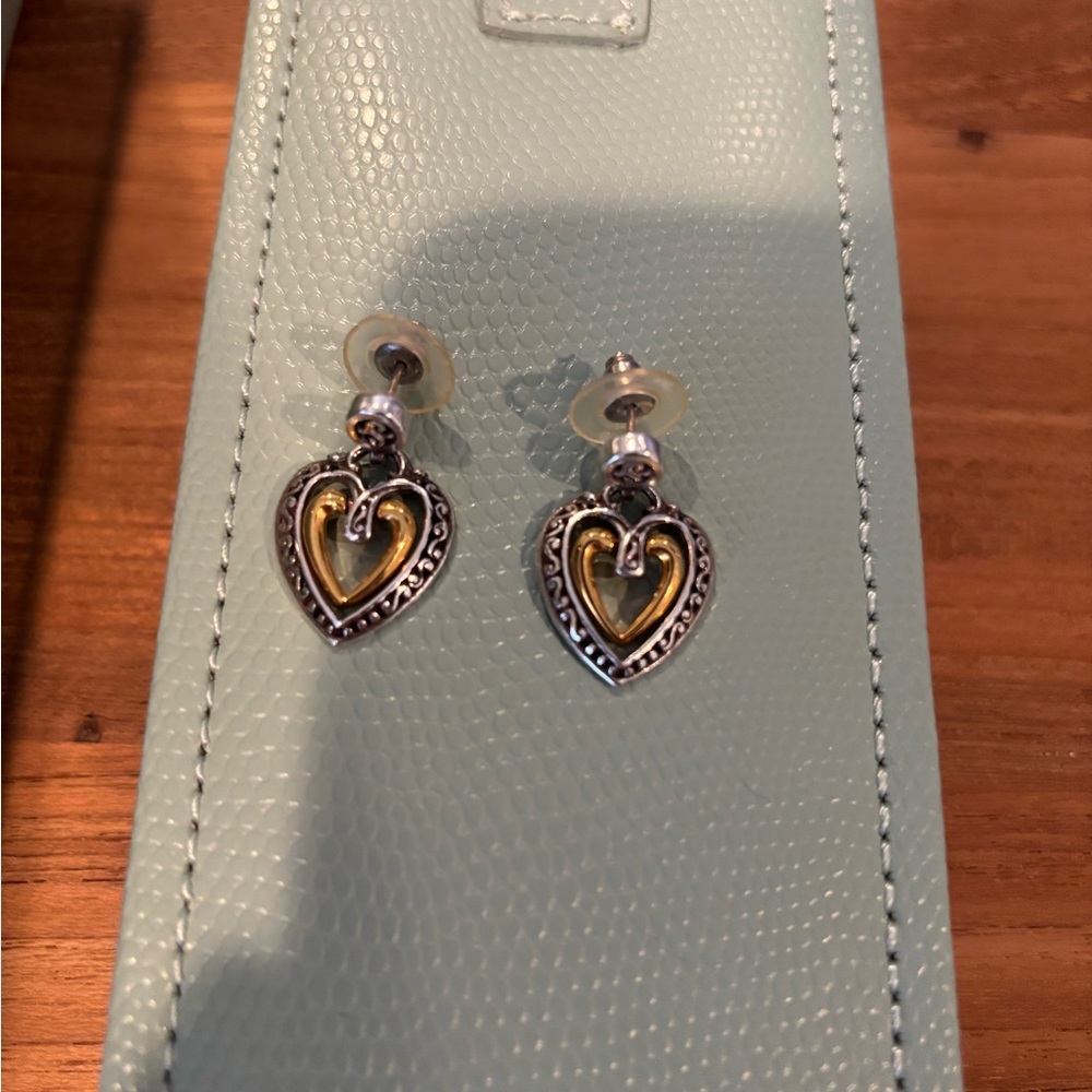 Brighton silver and gold dangle stud earrings